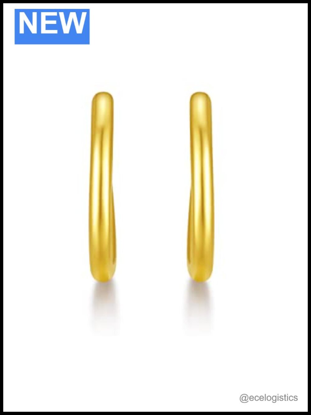 24K Gold Hoop Earrings Dainty Drop Bead Hypoallergenic Lightweight